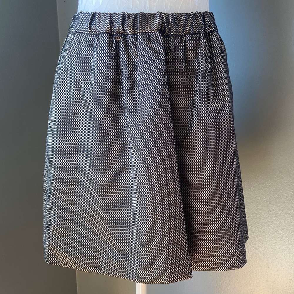 Madewell Black & Gold Patterned Women's Skirt